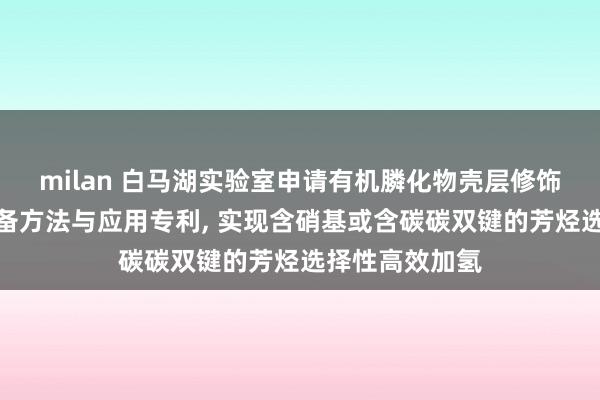 milan 白马湖实验室申请有机膦化物壳层修饰纳米催化剂制备方法与应用专利, 实现含硝基或含碳碳双键的芳烃选择性高效加氢