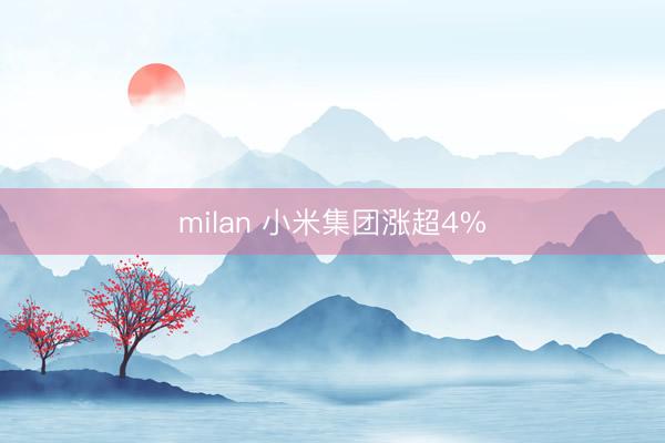 milan 小米集团涨超4%